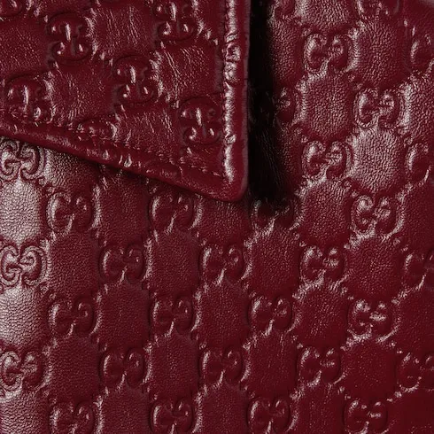 Oversize Embossed Gg Leather Jacket
