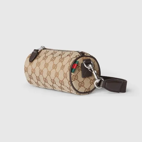 Gg Canvas Mini Cylinder Bag