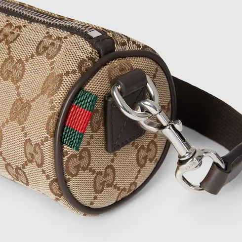 Gg Canvas Mini Cylinder Bag