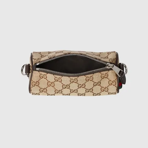 Gg Canvas Mini Cylinder Bag