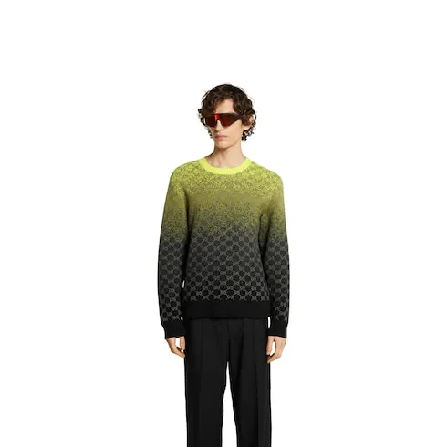 Gg Wool Cashmere Jacquard Sweater