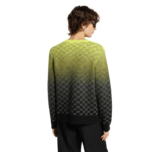 Gg Wool Cashmere Jacquard Sweater