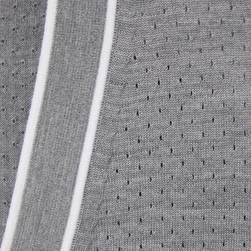 Fine Wool Knit Cardigan With Intarsia
