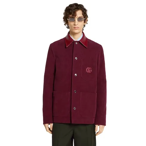 Velvet Corduroy Jacket With Double G