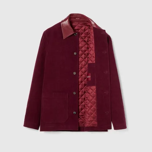Velvet Corduroy Jacket With Double G