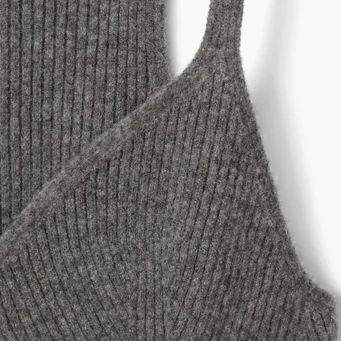 Rib Felted Wool Top With Web