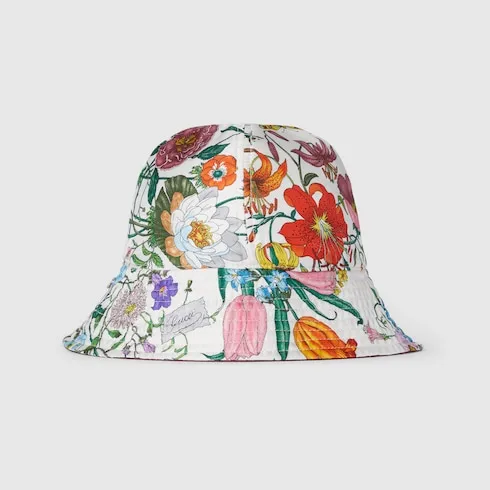 Reversible Printed Silk Bucket Hat