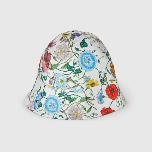 Reversible Printed Silk Bucket Hat