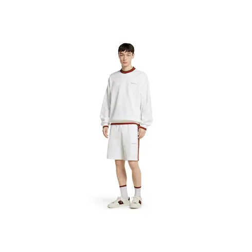 Cotton Piquet Sweatshirt With Web