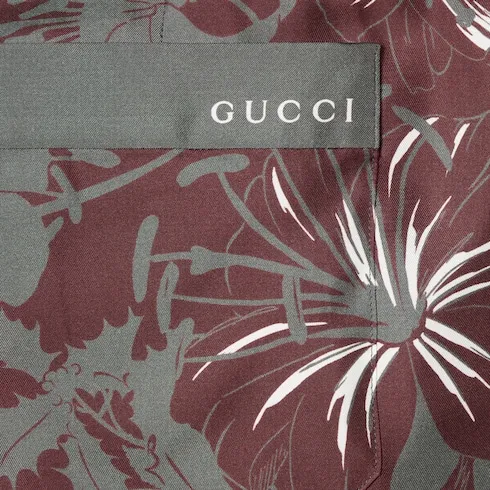Printed Silk Twill Pant