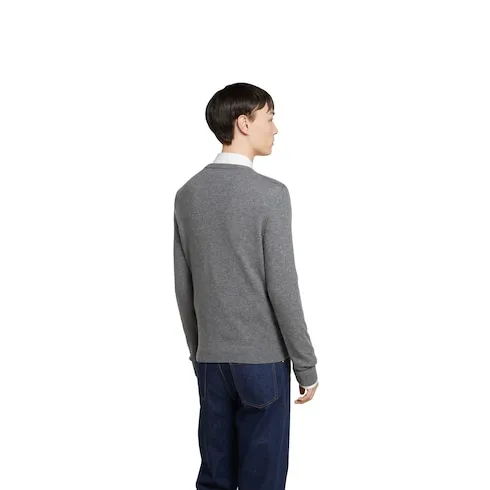 Fine Cashmere Sweater With Intarsia