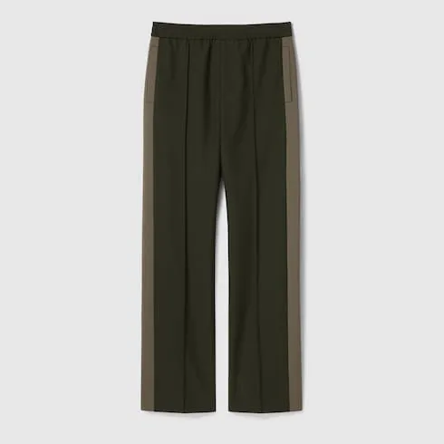 Wool Twill Pant With Logo