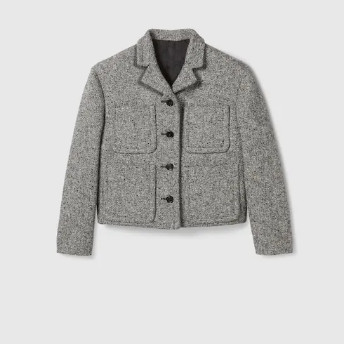 Double Cotton-Wool Mouliné Jacket