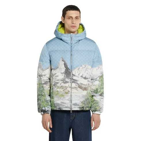 Printed Nylon Zip Jacket