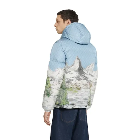 Printed Nylon Zip Jacket