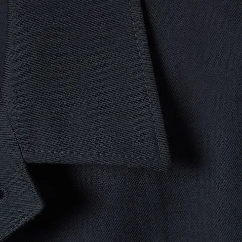 Wool Blend Twill Jacket With Embroidery