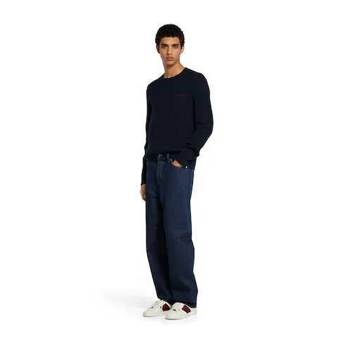 Rib Wool Cashmere Knit Sweater