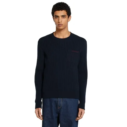 Rib Wool Cashmere Knit Sweater