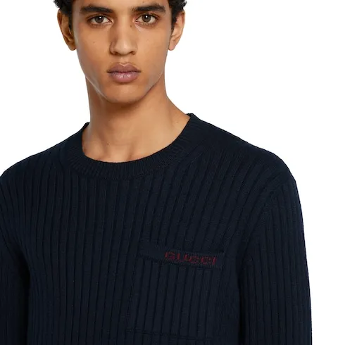 Rib Wool Cashmere Knit Sweater