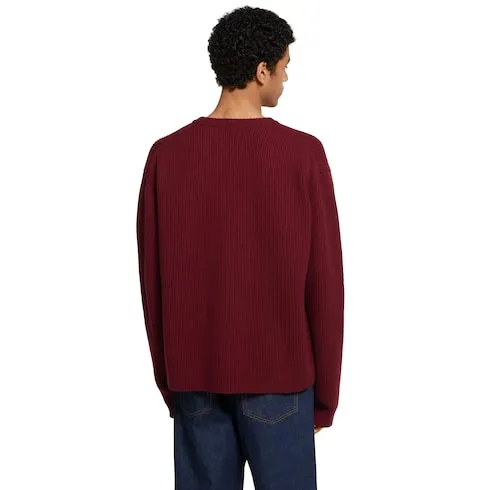 Wool Cashmere Rib Knit Sweater