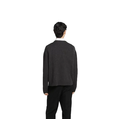 Wool Cashmere Rib Knit Sweater
