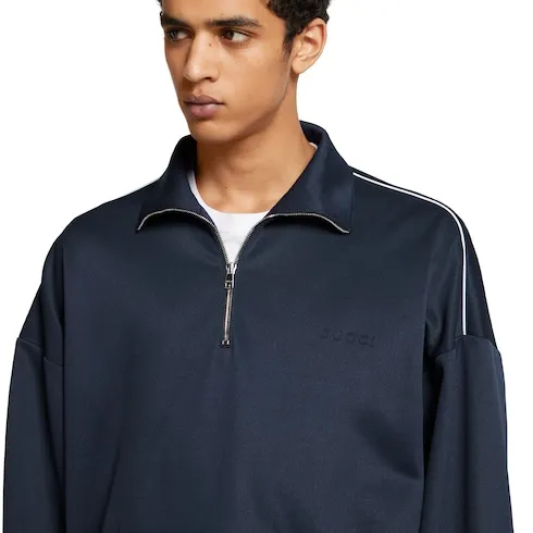Technical Jersey Sweatshirt With Embossed Logo