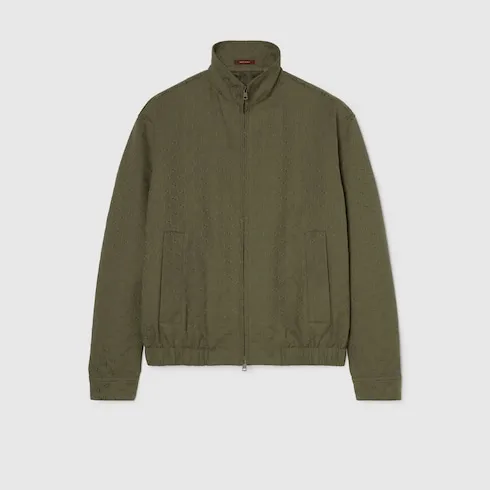 Gg Canvas Bomber Jacket