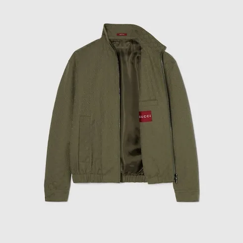 Gg Canvas Bomber Jacket
