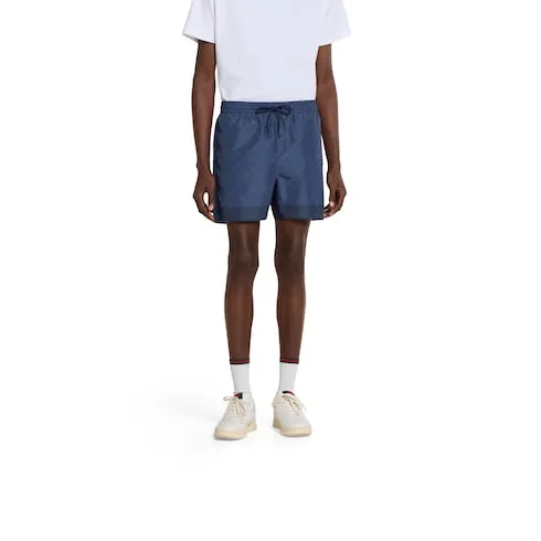 Printed Technical Poplin Swim Shorts