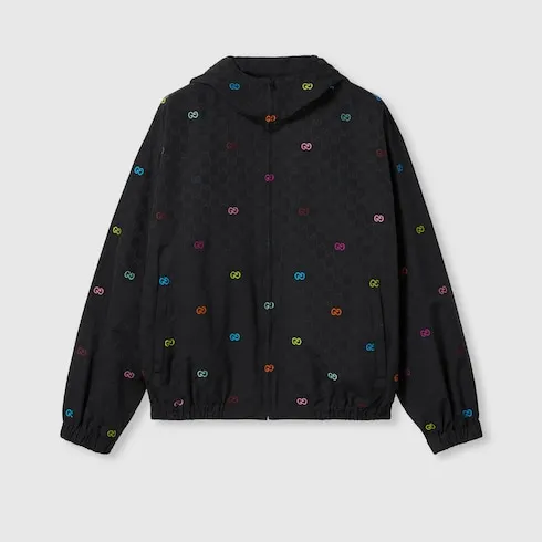 Gg Cotton Ripstop Zip Jacket