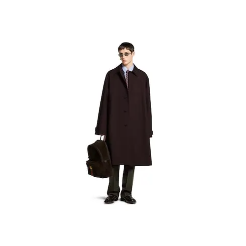 Bonded Wool Coat With Logo