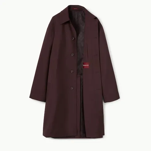 Bonded Wool Coat With Logo