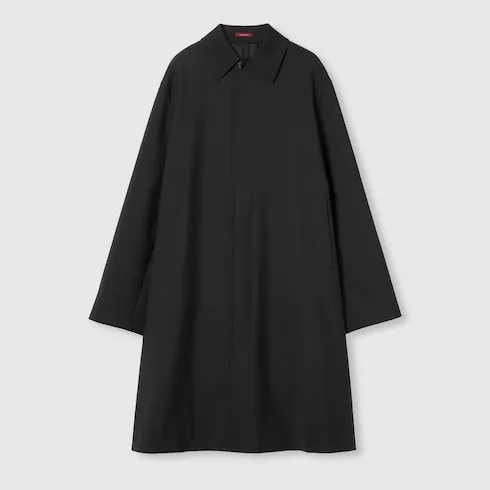 Bonded Wool Coat With Logo