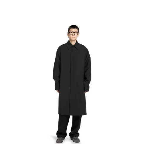 Bonded Wool Coat With Logo