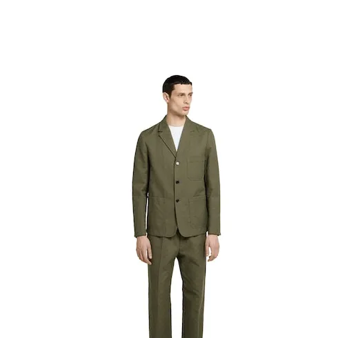 Cotton Blend Gg Canvas Jacket