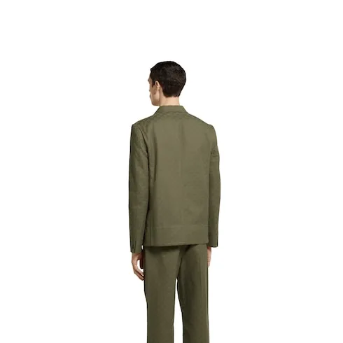 Cotton Blend Gg Canvas Jacket