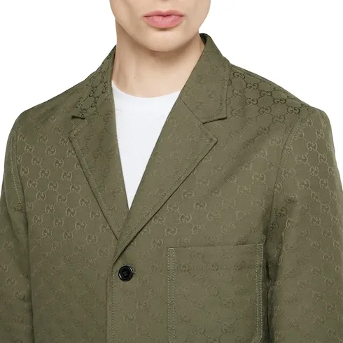 Cotton Blend Gg Canvas Jacket