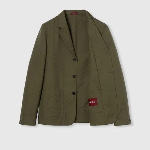 Cotton Blend Gg Canvas Jacket