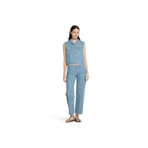 Gg Denim Jacquard Gilet