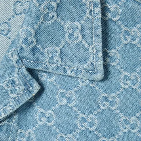 Gg Denim Jacquard Gilet