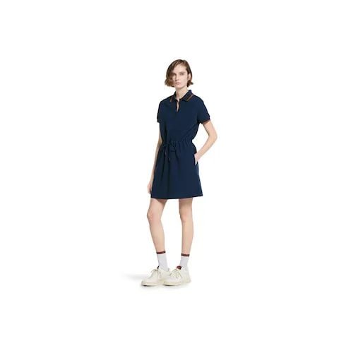 Cotton Piquet Polo Dress With Web