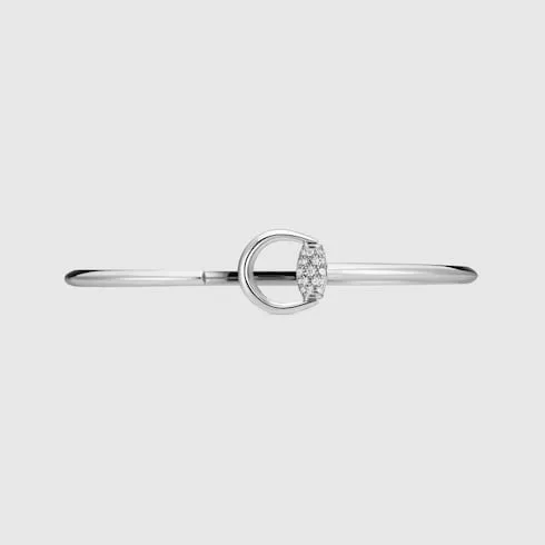 Gucci Horsebit Diamond 18K Cuff Bracelet