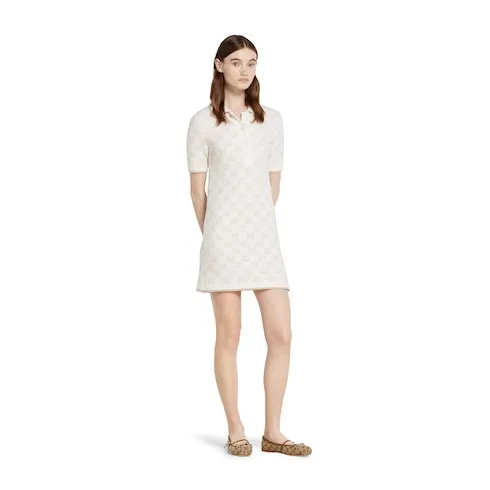 Gg Cashmere Wool Jacquard Dress
