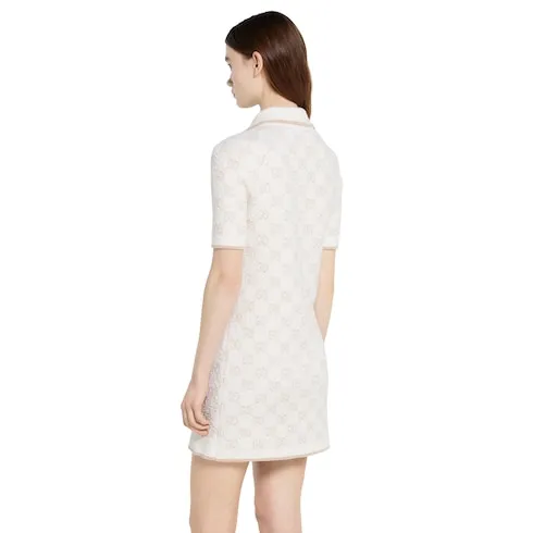 Gg Cashmere Wool Jacquard Dress
