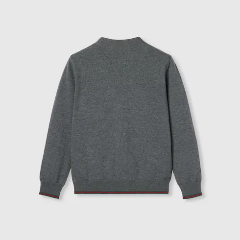 Children's Wool Cardigan With Web