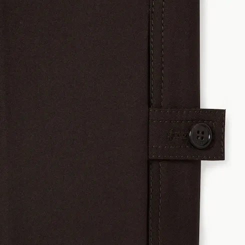 Wool Gabardine Pant With Logo