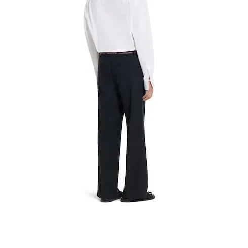 Wool Pant With Selvedge Detail