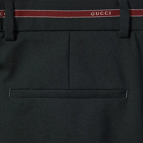 Wool Pant With Selvedge Detail