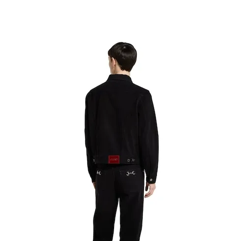 Cotton Denim Jacket With Horsebit