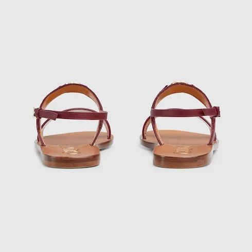 Sandal With Interlocking G And Web